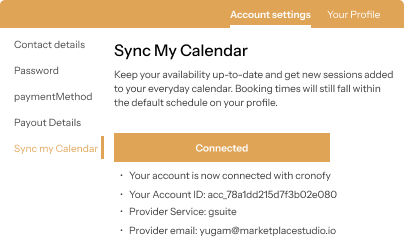 Calendar & Meetings Sync